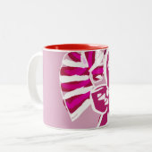 ジンジャーブレッド女性ピンク ツートーンマグカップ (正面左)