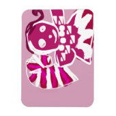 ジンジャーブレッド女性ピンク マグネット (縦)