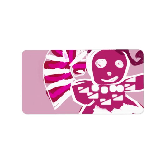 ジンジャーブレッド女性ピンク ラベル (正面)