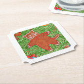 ジンジャーブレッド子猫チケット紙コースター/ホワイト ペーパーコースター (アングル)