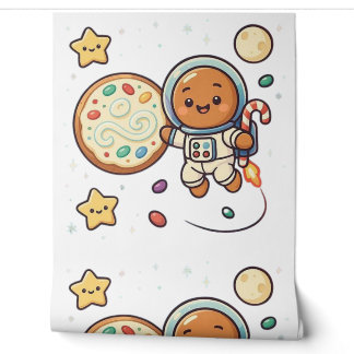 ジンジャーブレッド宇宙飛行士 クリスマス かわいい スペース デコレーション 壁紙