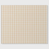 ジンジャーブレッド家族クリスマスプレイド ラッピングペーパー (フラット)