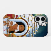 ジンジャーブレッド家族クリスマス iPhone 16ケース (裏面横)