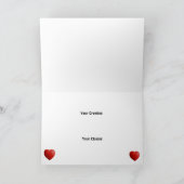 ジンジャーブレッド家族3つのクリスマスハート挨拶 シーズンカード (内部)