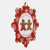 ジンジャーブレッド対オーナメントクリスマスカード オーナメントカード (右)