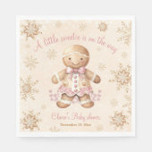 ジンジャーブレッド少し甘いクリスマスの赤ちゃんシャワー スタンダードランチョンナプキン (正面)