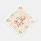 ジンジャーブレッド少し甘いクリスマスの赤ちゃんシャワー スタンダードランチョンナプキン (角)