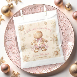 ジンジャーブレッド少し甘いクリスマスの赤ちゃんシャワー フェイバーバッグ