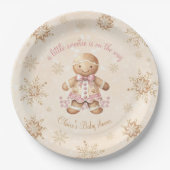 ジンジャーブレッド少し甘いクリスマスの赤ちゃんシャワー ペーパープレート (正面)