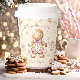 ジンジャーブレッド少し甘いクリスマスの赤ちゃんシャワー 紙コップ