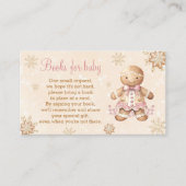 ジンジャーブレッド少女赤ちゃんシャワー本ベビーカード エンクロージャーカード (正面)