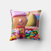 ジンジャーブレッド少年が良い – Ken Gage Art クッション (裏面)