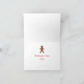 ジンジャーブレッド少年クリスマスフォトカード シーズンカード (内部)