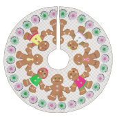 ジンジャーブレッド少年少女 ブラッシュドポリエステルツリースカート (正面)