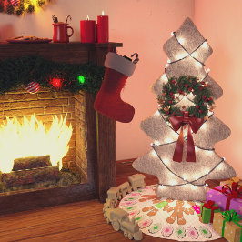 ジンジャーブレッド少年少女 ブラッシュドポリエステルツリースカート