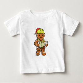 ジンジャーブレッド建設作業員クリスマス 2026 ベビーTシャツ