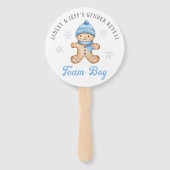 ジンジャーブレッド性別で投票を明らかにする ハンドファン (裏面)