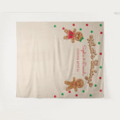 ジンジャーブレッド性別バナーの写真の背景 タペストリー (正面(横))