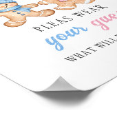 ジンジャーブレッド性別衣服を明らかにする推測サイン ポスター (角)