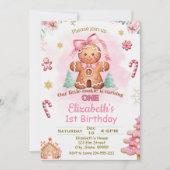 ジンジャーブレッド我々の小さなクッキーは1を回している 招待状 (正面)