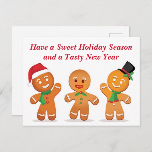ジンジャーブレッド挨拶はがき ポストカード (正面/裏面)