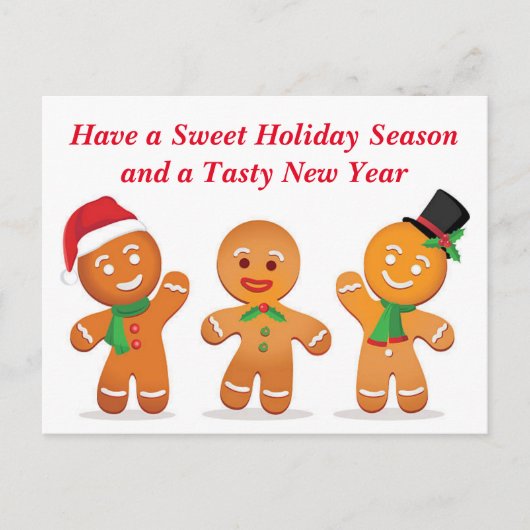 ジンジャーブレッド挨拶はがき ポストカード (正面)