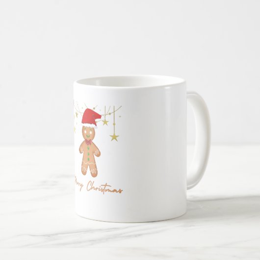 ジンジャーブレッド挨拶クリスマス コーヒーマグカップ (正面右)