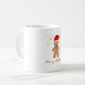 ジンジャーブレッド挨拶クリスマス コーヒーマグカップ (正面左)
