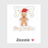 ジンジャーブレッド挨拶クリスマス シール (シート)