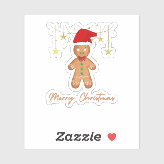 ジンジャーブレッド挨拶クリスマス シール (シート)