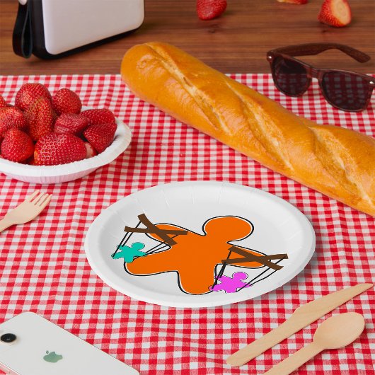 ジンジャーブレッド操り人形マスター制御キャラクター ペーパープレート