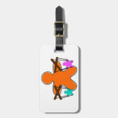 ジンジャーブレッド操り人形マスター制御キャラクター ラゲッジタグ (正面縦)