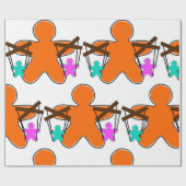 ジンジャーブレッド操り人形マスター制御キャラクター ラッピングペーパー (フラット)