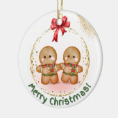 ジンジャーブレッド時間 セラミックオーナメント (左)