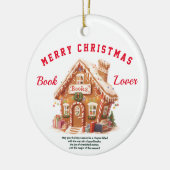 ジンジャーブレッド書店 セラミックオーナメント (左)