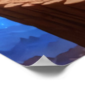 ジンジャーブレッド村と月 | AI Art ポスター (角)