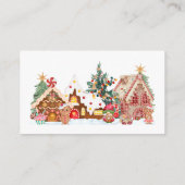 ジンジャーブレッド村赤ちゃんシャワーおむつラッフルカード エンクロージャーカード (裏面)