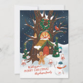 ジンジャーブレッド森の友図解入りの、写真付きの達 シーズンカード (正面)