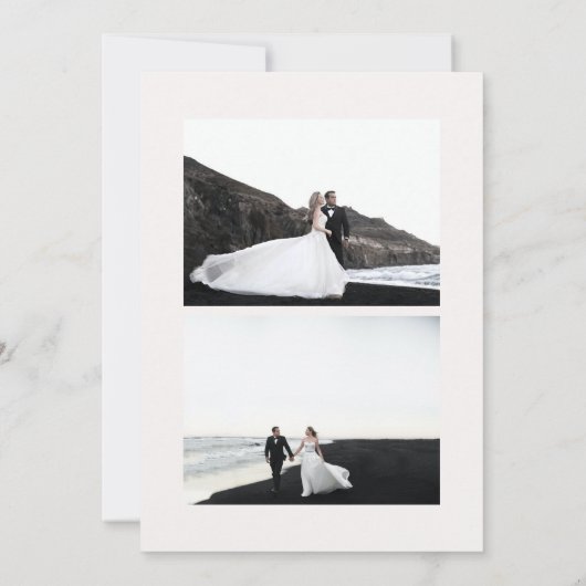 ジンジャーブレッド水モダン色クリスマスフォトカード 招待状 (裏面)