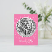 ジンジャーブレッド海の魔女 |ピンク ポストカード (スタンド正面)