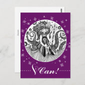 ジンジャーブレッド海の魔女 |紫はがき ポストカード (正面/裏面)