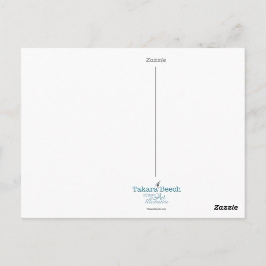 ジンジャーブレッド海の魔女 |紫はがき ポストカード (裏面)