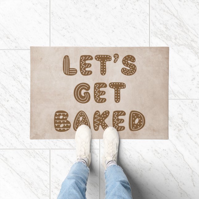 ジンジャーブレッド焼いたクッキーを手に入れよう ドアマット (室内)