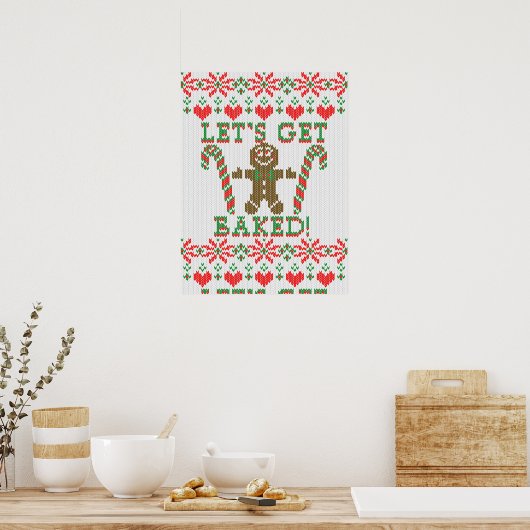 ジンジャーブレッド焼いたクッキーを手に入れよう ポスター (キッチン)