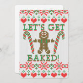 ジンジャーブレッド焼いたクッキーを手に入れよう 招待状 (正面/裏面)