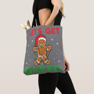 ジンジャーブレッド焼いたクリスマスクッキーパンをゲット トートバッグ