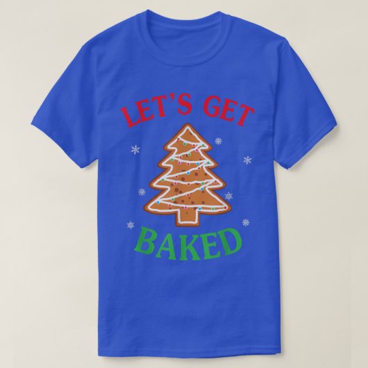 ジンジャーブレッド焼いたクリスマスクッキーパンをゲット Tシャツ (デザイン正面)