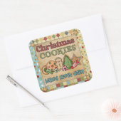 ジンジャーブレッド焼いたクリスマスCookie スクエアシール (封筒)