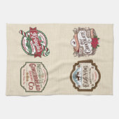 ジンジャーブレッド熱チョコレートキャンディエグノクリスマス キッチンタオル (横)