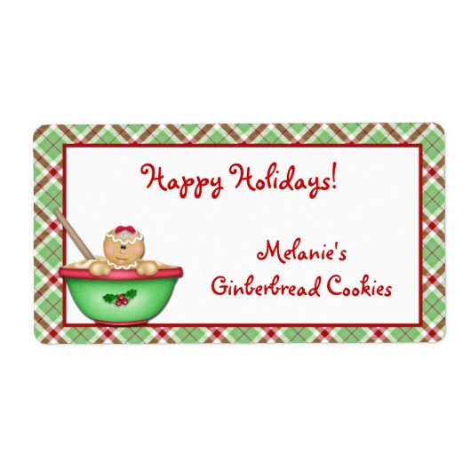 ジンジャーブレッド用格子状ラベル ラベル (正面)